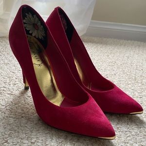 Ted Baker Hot Pink Suede Pump
